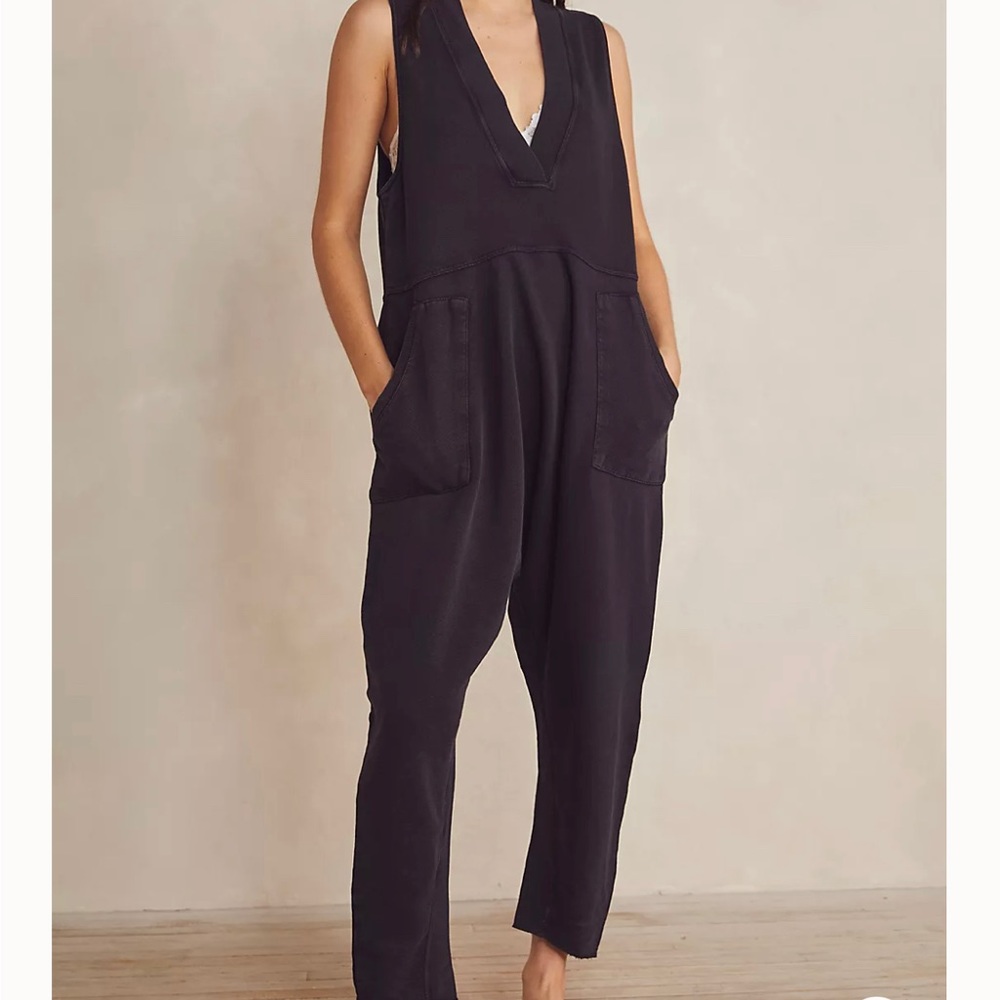 Free People What’s Up Black Jumpsuit